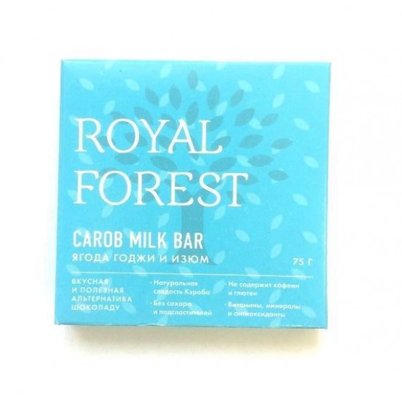 Шоколад Royal Forest Milk Bar (ягоды годжи  и изюм) 75 г
